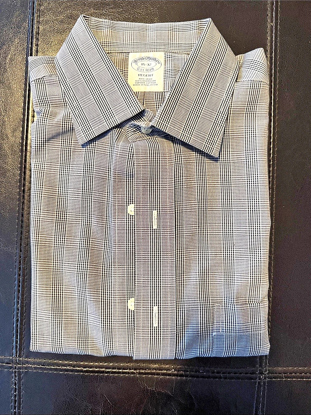Brooks Brothers Regent Fit Non-Iron Supima Cotton Dress Shirt Fit Checkered